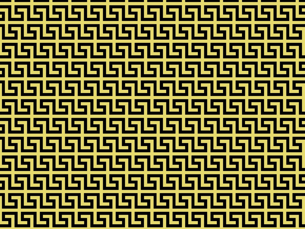 5種類の卍文の背景イラストとベクター | 黄色と黒色