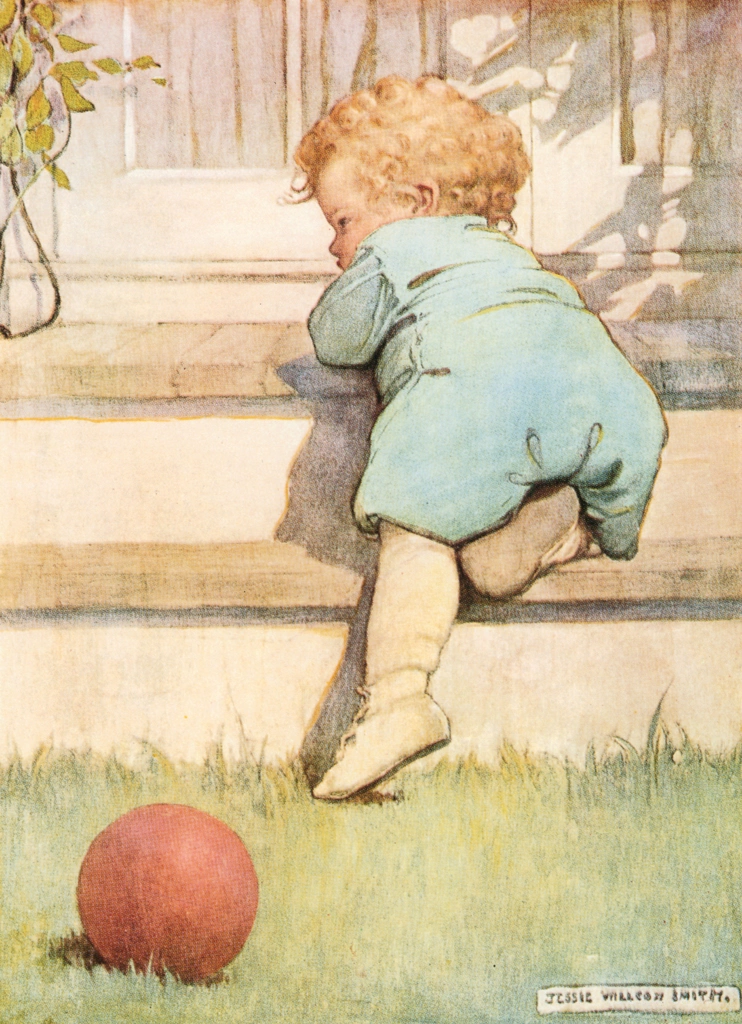 「それからよちよち歩きの男の子 （The Seven Ages of Childhood）」 ジェシー・ウィルコックス・スミス （1909年） | Jessie Willcox Smith: American Illustratorより
