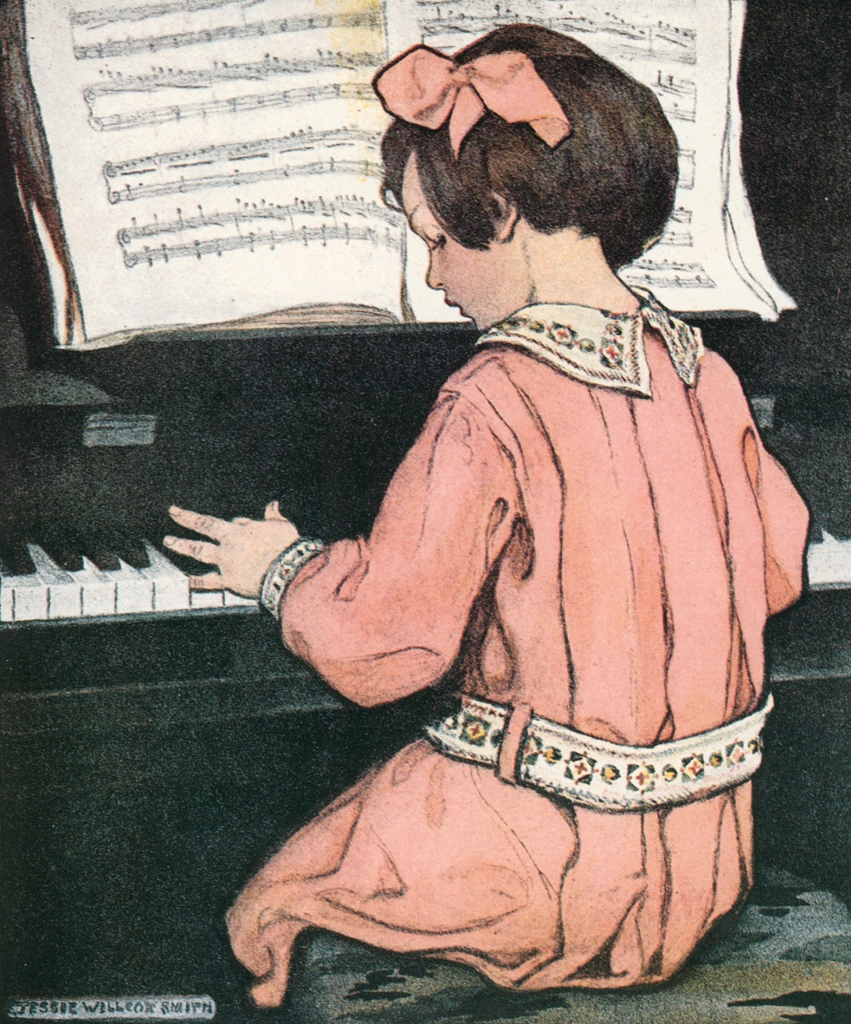 「音階 （The Bed-Time Book）」 ジェシー・ウィルコックス・スミス （1907年） | Jessie Willcox Smith: American Illustratorより