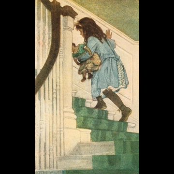 「彼女は上階へと続く階段を昇り始めた （In the Closed Room）」 ジェシー・ウィルコックス・スミス （1904年）