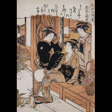 「新撰座敷八景 いけばなのせいらん生之晴嵐」 北尾政演 （1772-81年）