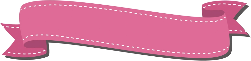 5種類のタイトルリボンのイラストとベクター | ピンク色