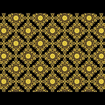 6種類の菊紋と更紗模様の背景イラストとベクター