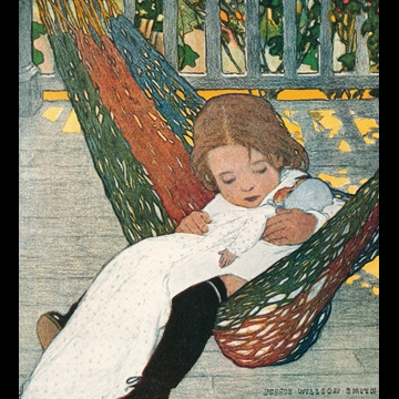 「ハンモックの上で （子供の本）」 ジェシー・ウィルコックス・スミス （1903年）