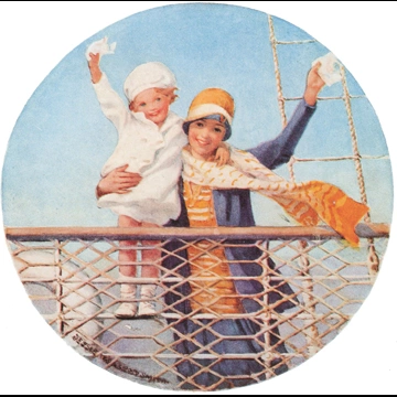 「グッド・ハウスキーピングの1928年8月号の表紙」 ジェシー・ウィルコックス・スミス （1928年）