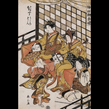 「神田御祭礼 かぢ丁 うしろめん」 勝川春山 （1789-1801年）