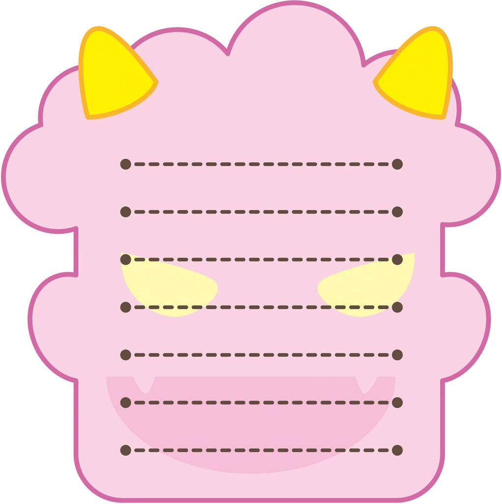 3種類の鬼型のメッセージカードのイラストとベクター | 赤鬼