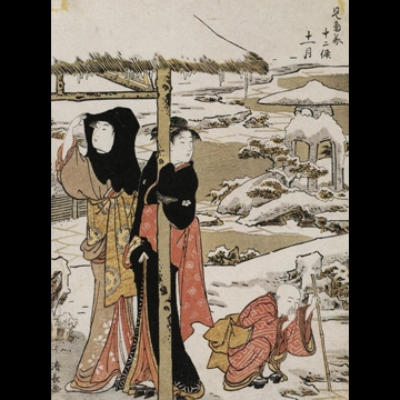 「見南美十二候 十一月」 鳥居清長 （1783年頃）