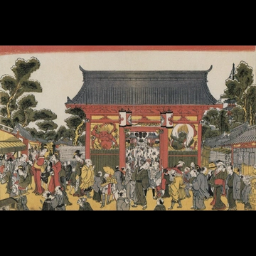「浅草観世音雷門之図」 玉川舟調 （1795?年）