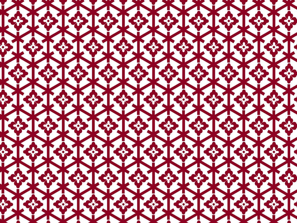 花菱亀甲柄のパターン背景のイラストとベクター&nbsp;-&nbsp;赤色と白色