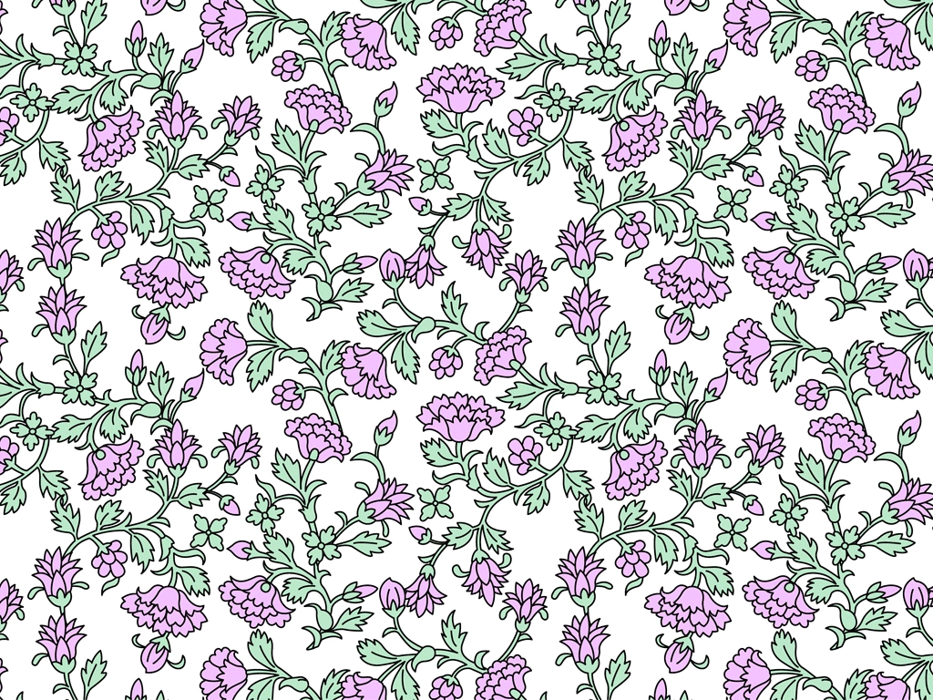 花更紗柄模様の背景イラストとベクター&nbsp;-&nbsp;白色と灰紫色