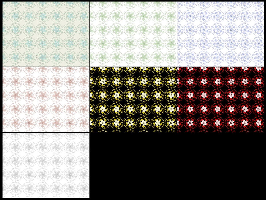 丸い花柄模様の背景イラストとベクター