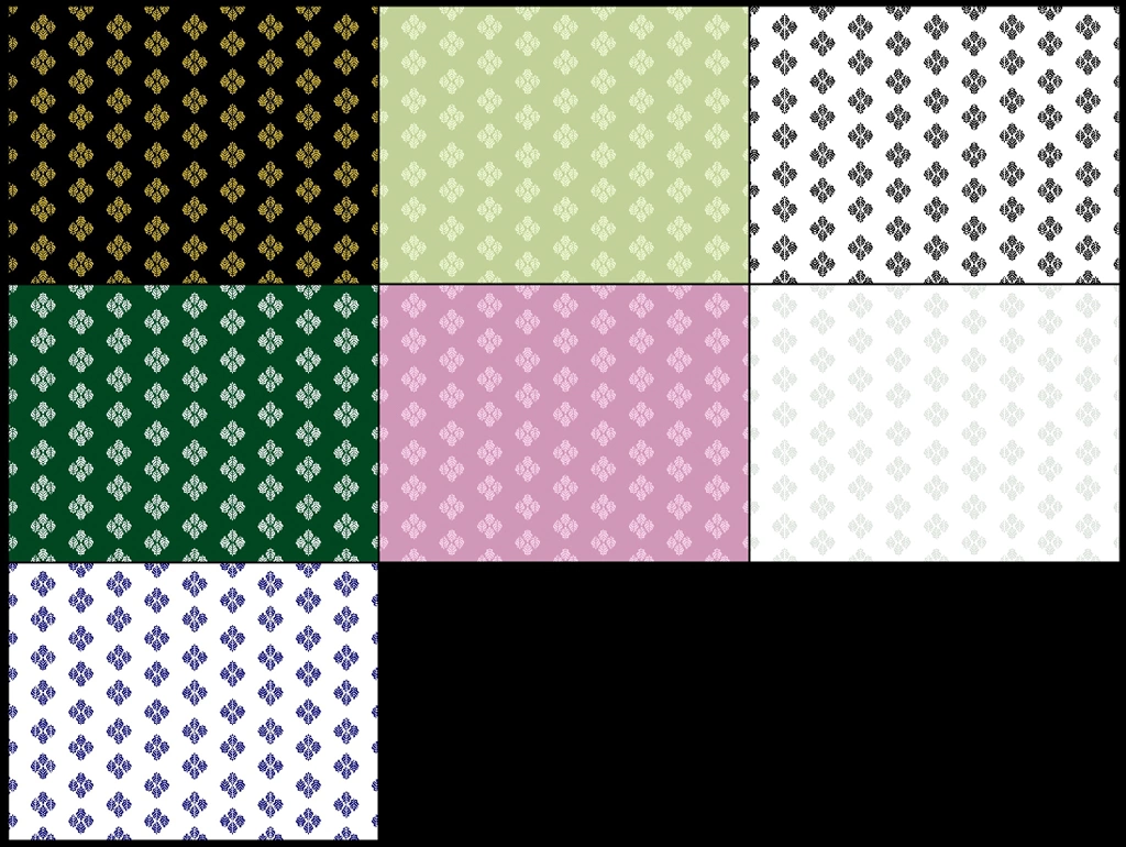 葉っぱの文様の背景イラストとベクター