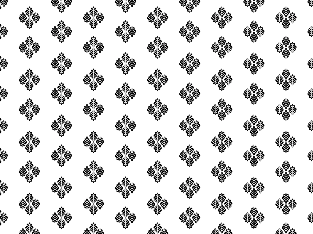 葉っぱの文様の背景イラストとベクター&nbsp;-&nbsp;黒色と白色
