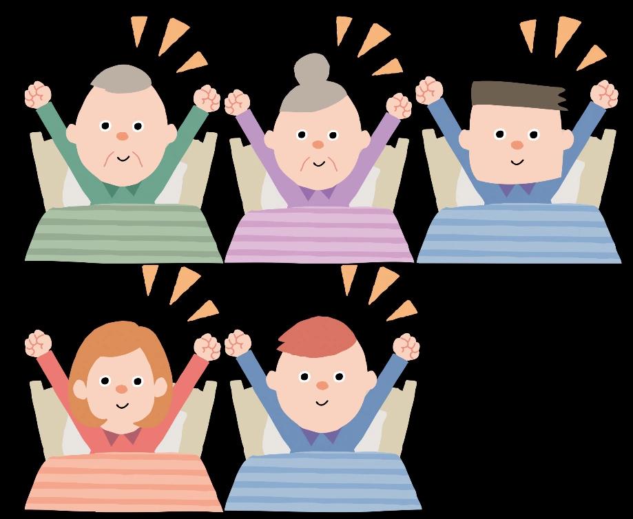 Awakening Family Members Illustrations and Vectors