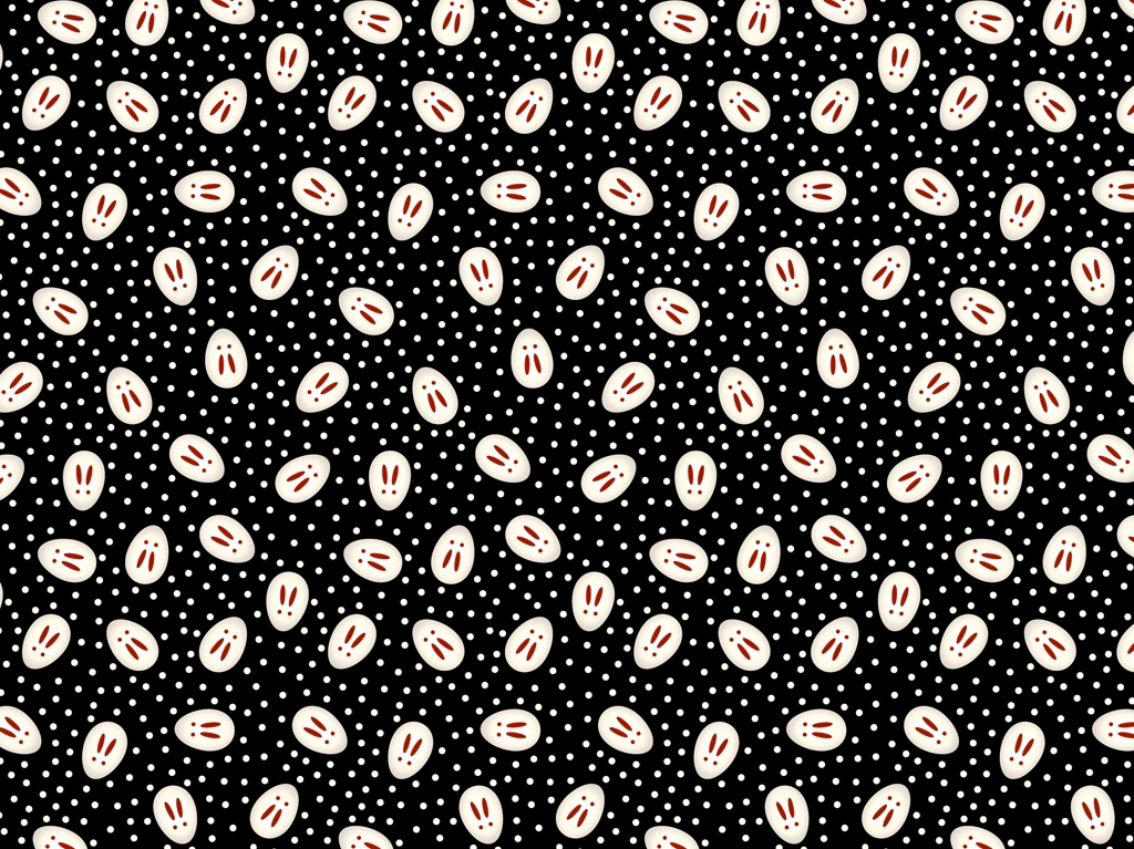 雪うさぎ柄模様の背景イラストとベクター&nbsp;-&nbsp;黒色