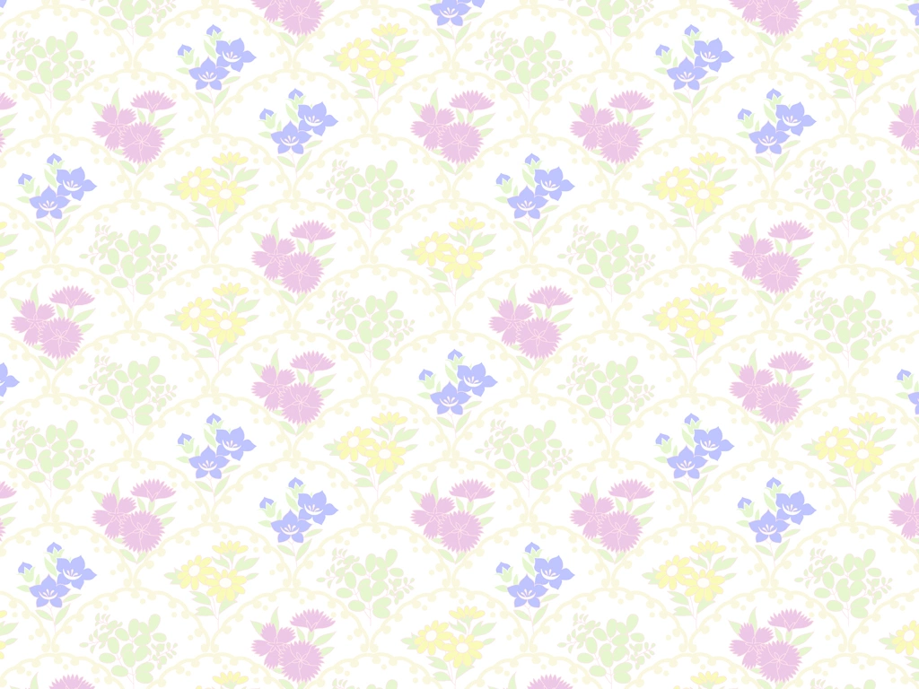 波と花柄模様の背景イラストとベクター&nbsp;-&nbsp;薄多色