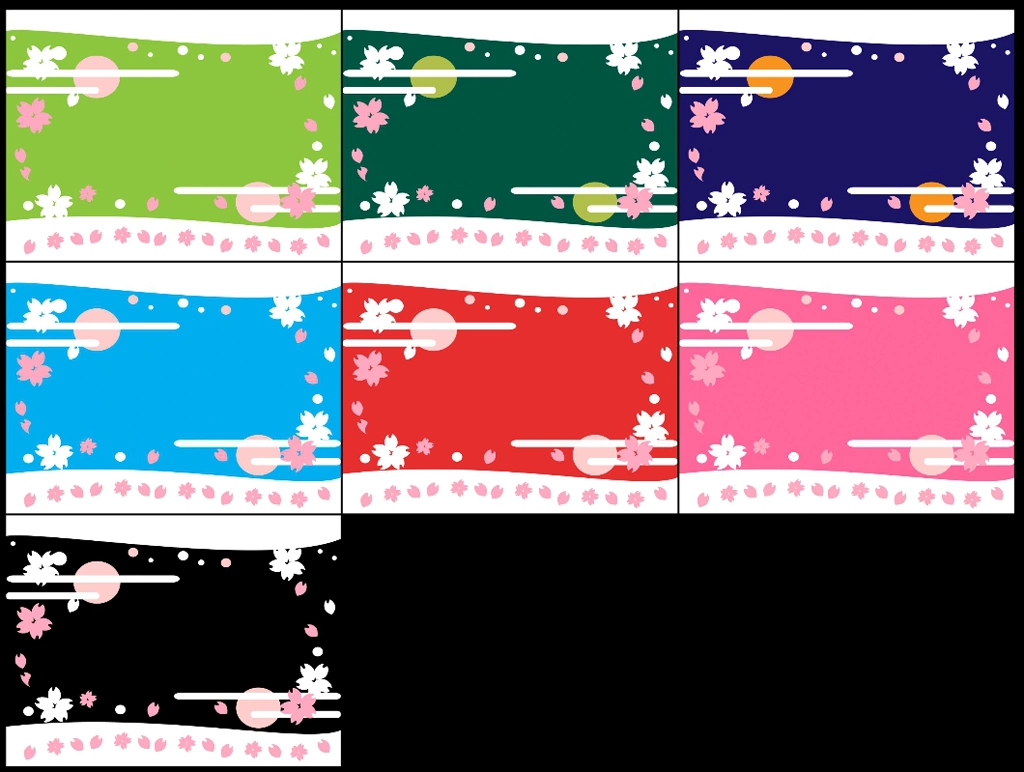 桜の花のフレームの背景イラストとベクター