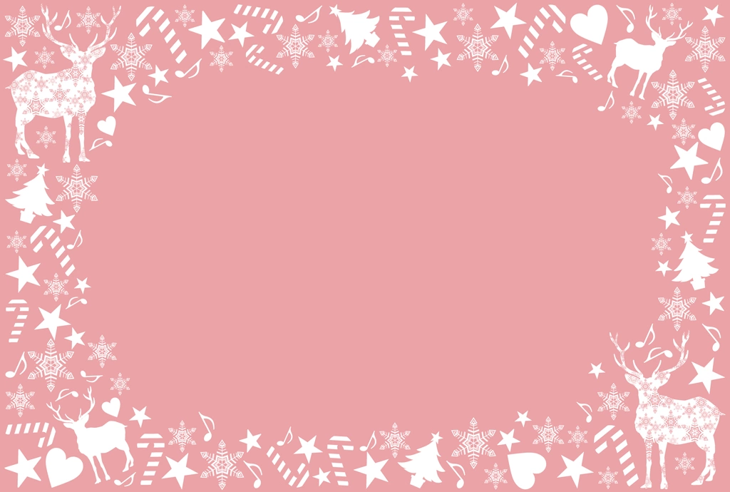 クリスマスフレームの背景イラストとベクター&nbsp;-&nbsp;ピンク色