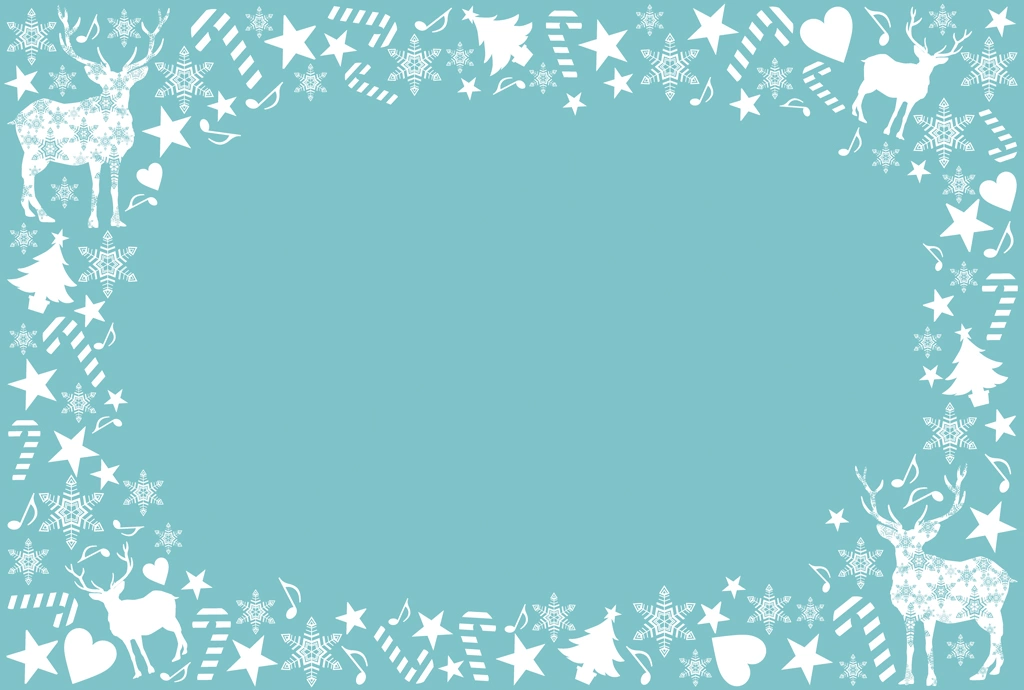 クリスマスフレームの背景イラストとベクター&nbsp;-&nbsp;青緑色