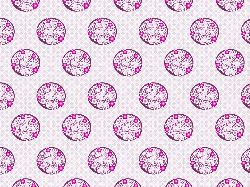 梅の花柄模様の背景イラストとベクター&nbsp;-&nbsp;ピンク色