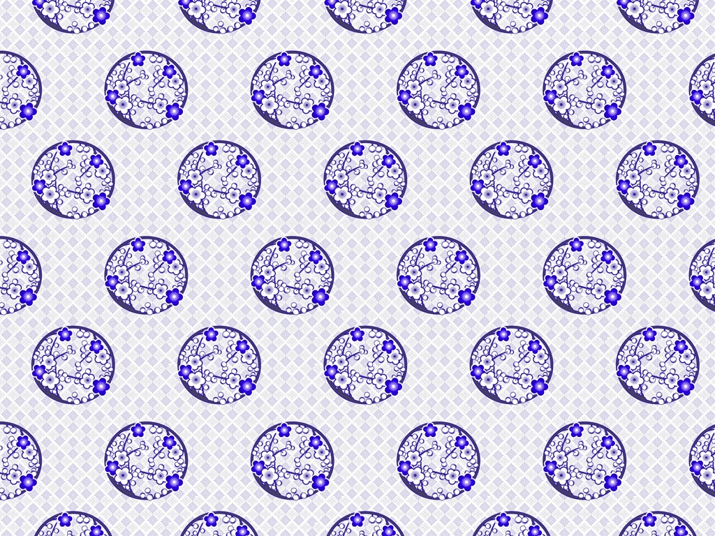 梅の花柄模様の背景イラストとベクター&nbsp;-&nbsp;青色