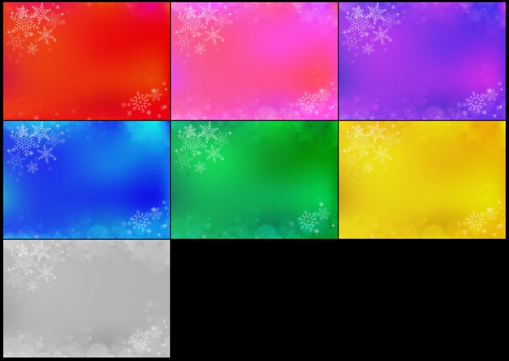 雪の結晶と光の玉ボケのフレームの背景イラストとベクター