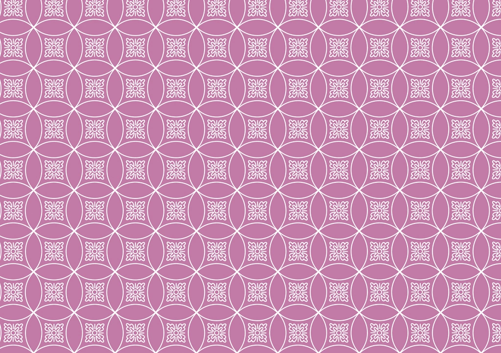 花菱と七宝柄模様の背景イラストとベクター&nbsp;-&nbsp;白色とピンク色