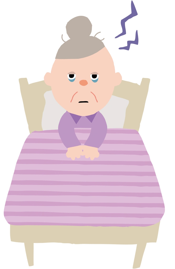 睡眠不足の家族達のイラストとベクター&nbsp;-&nbsp;おばあさん