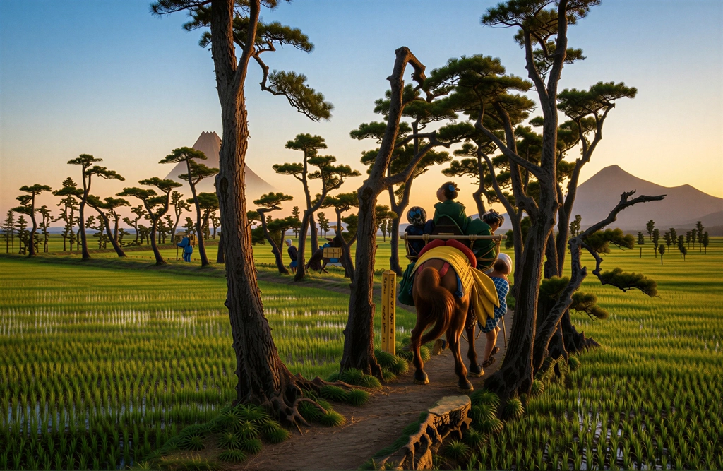 「保永堂版 東海道五十三次 吉原 左富士」 歌川広重&nbsp;-&nbsp;AI加工 写真風