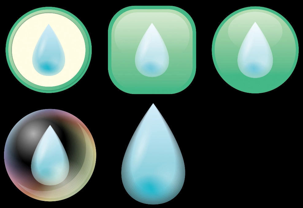 Water Drop Icon Illustrations and Vectors