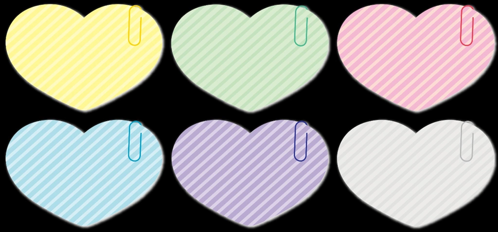 Heart Message Card with Paper Clip Illustrations and Vectors