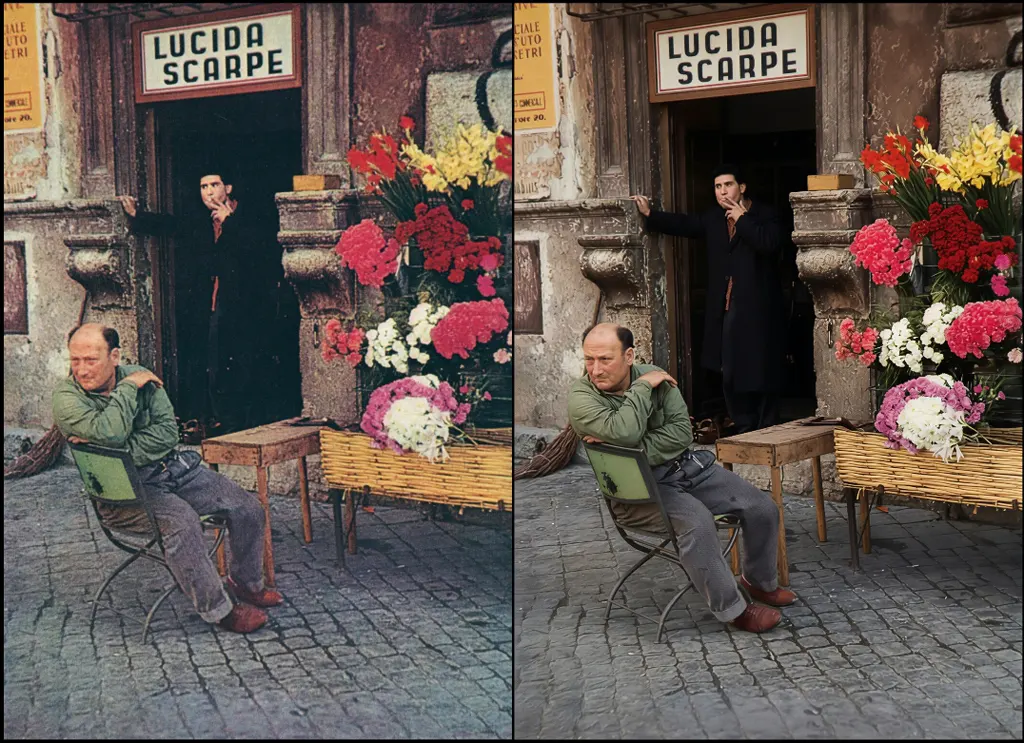 “At a Flowr Stall, Rome” by Ihei Kimura
