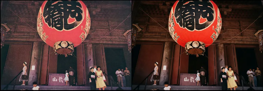 「提灯 （浅草にて）」 真下今朝吉 （1955年）