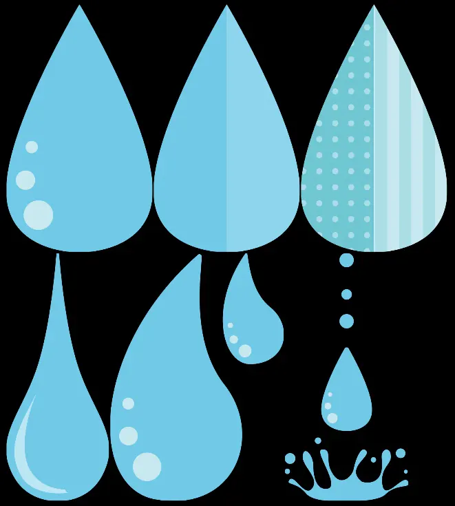 水滴のイラストとベクター