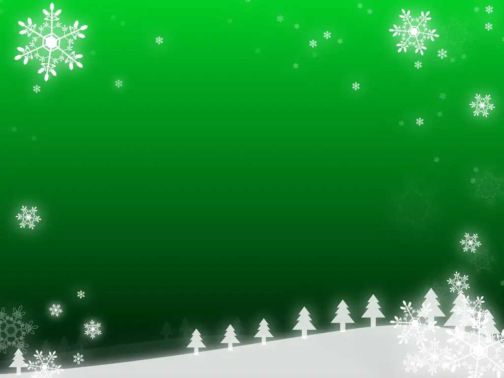 雪の結晶と雪原の背景イラストとベクター&nbsp;-&nbsp;緑色
