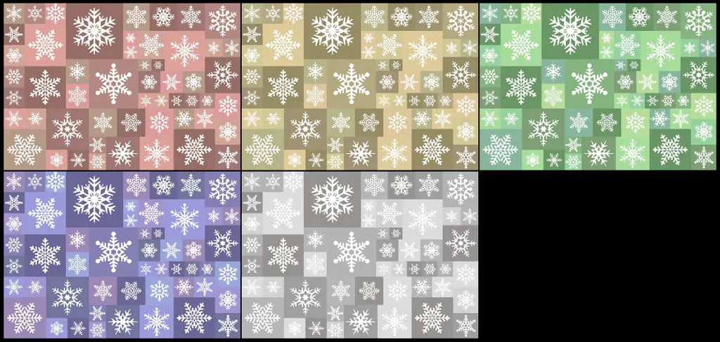 雪の結晶柄の背景イラストとベクター