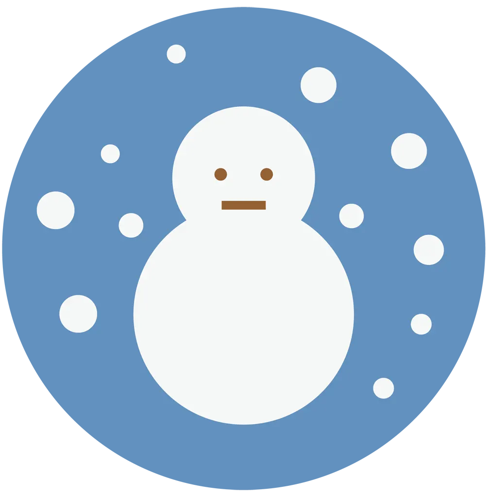 雪のアイコンイラストとベクター&nbsp;-&nbsp;雪の丸型アイコン