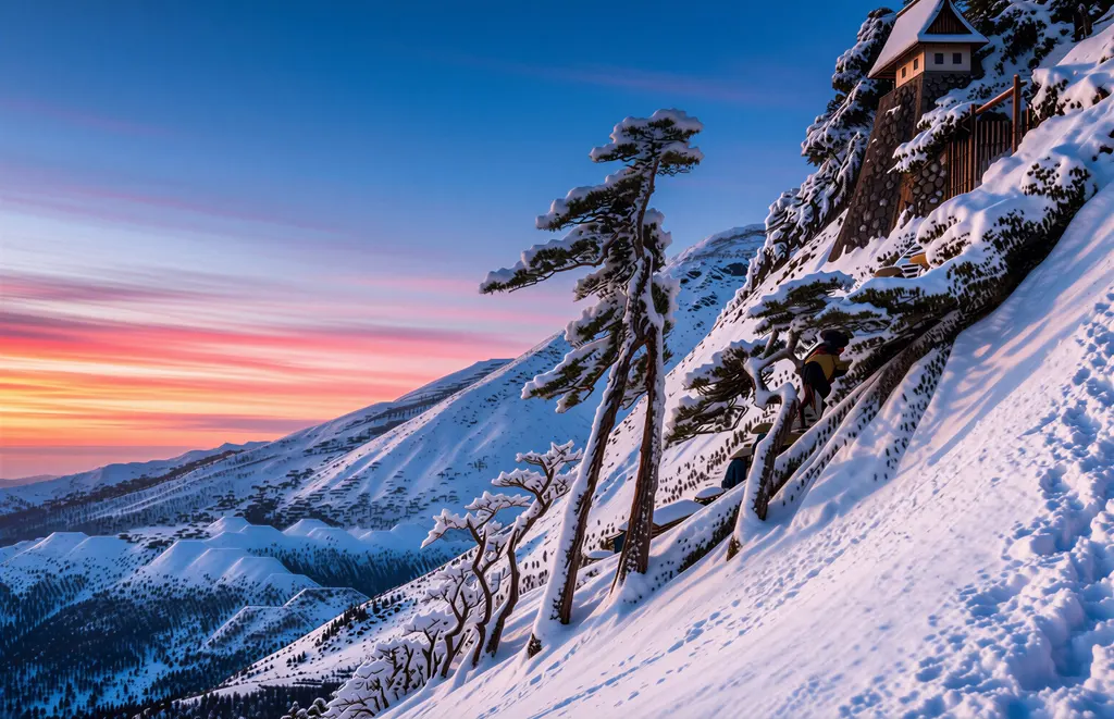「保永堂版 東海道五十三次 亀山 雪晴」 歌川広重&nbsp;-&nbsp;AI加工 写真風