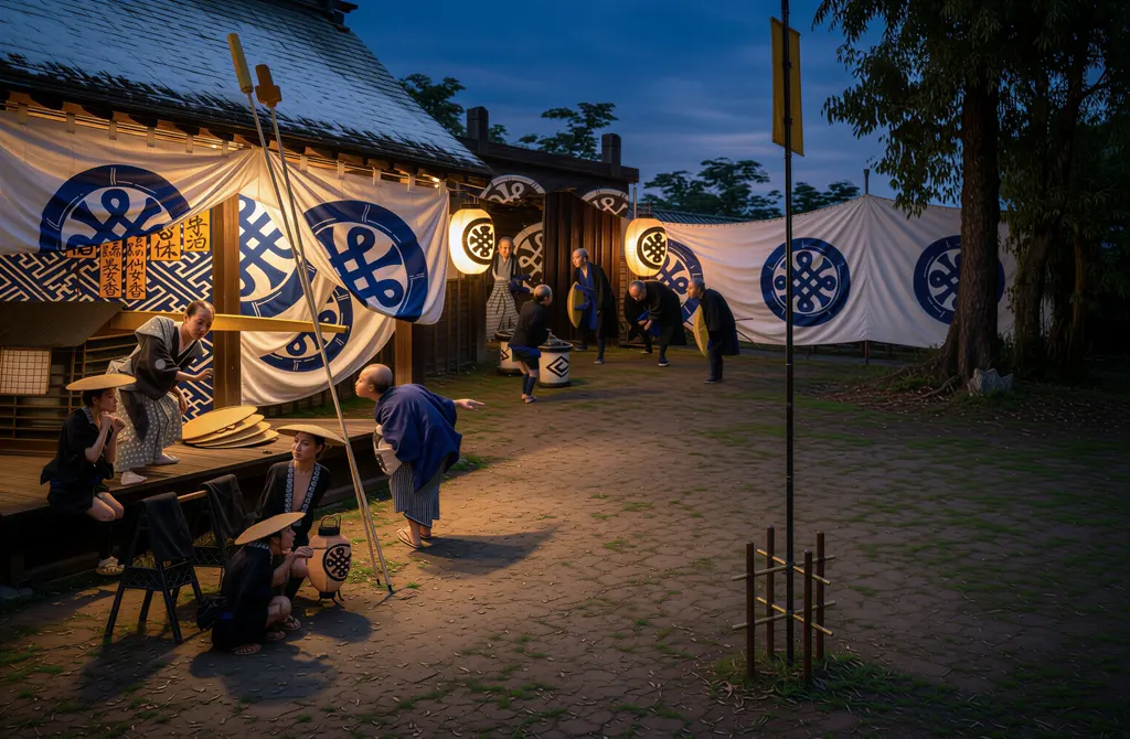 「保永堂版 東海道五十三次 関 本陣早立」 歌川広重&nbsp;-&nbsp;AI加工 写真風