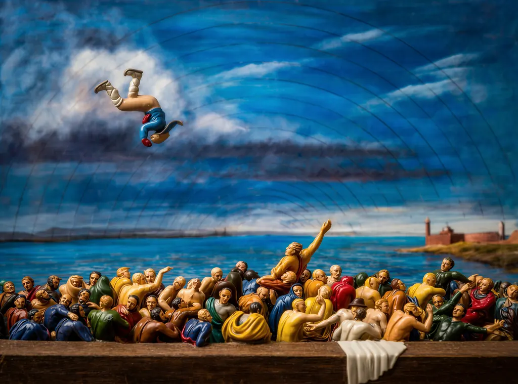 「スケートをする人」 エドガー・エンデ （1930年）&nbsp;-&nbsp;AI加工 フィギュア風