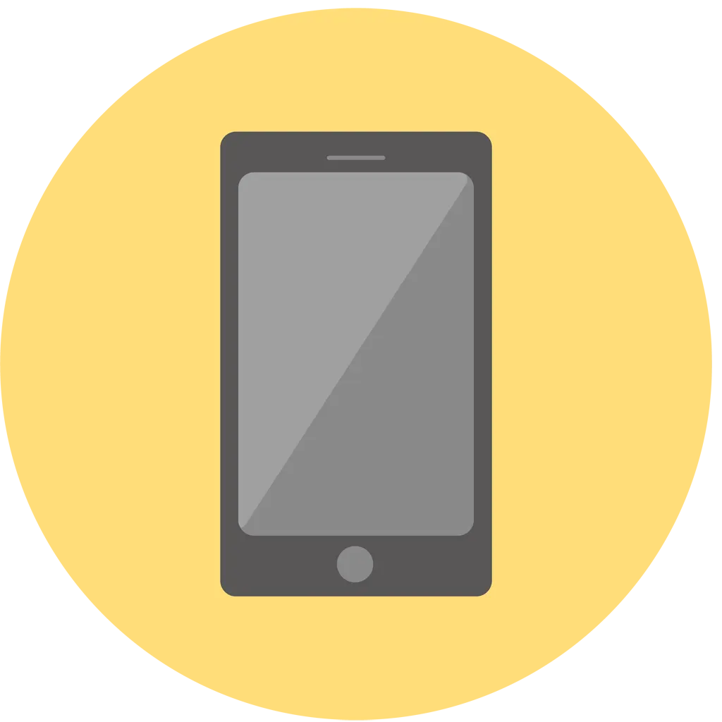 スマホのアイコンイラストとベクター&nbsp;-&nbsp;黒色のスマホの丸型アイコン