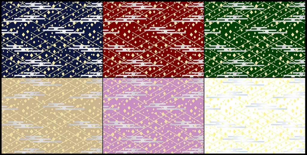 菱形と雲のパターン背景イラストとベクター