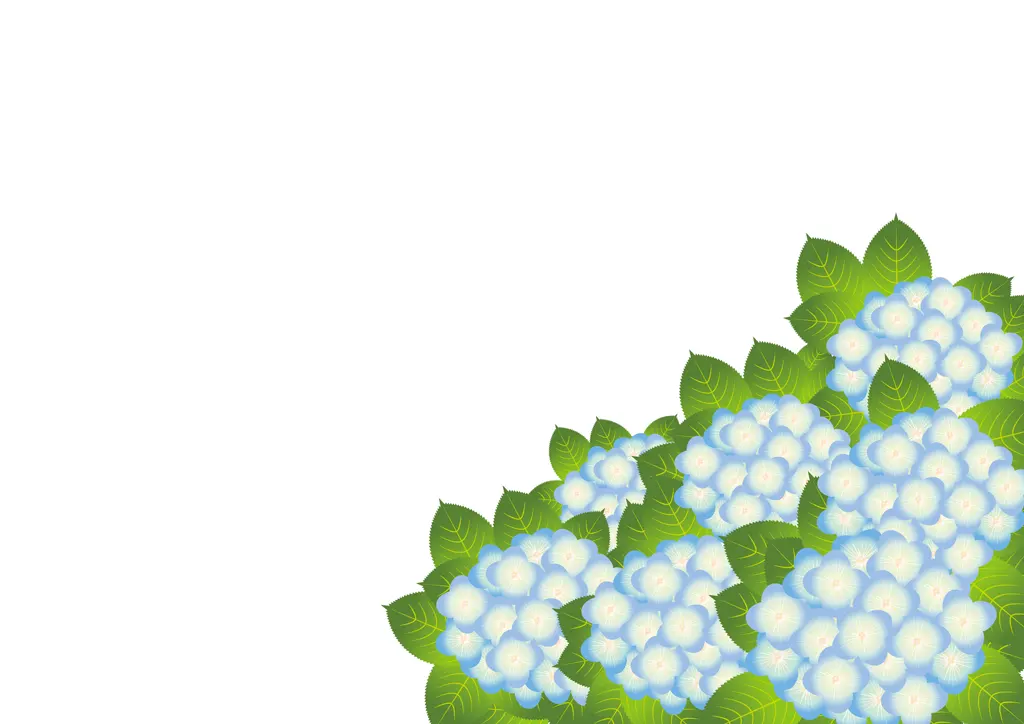 紫陽花の背景イラストとベクター&nbsp;-&nbsp;水色
