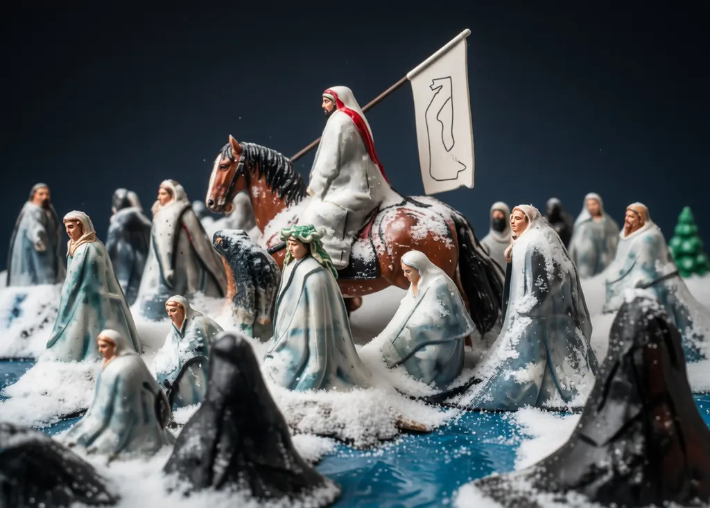 「雪に降りこめられた行進」 エドガー・エンデ （1948年）&nbsp;-&nbsp;AI加工 フィギュア風