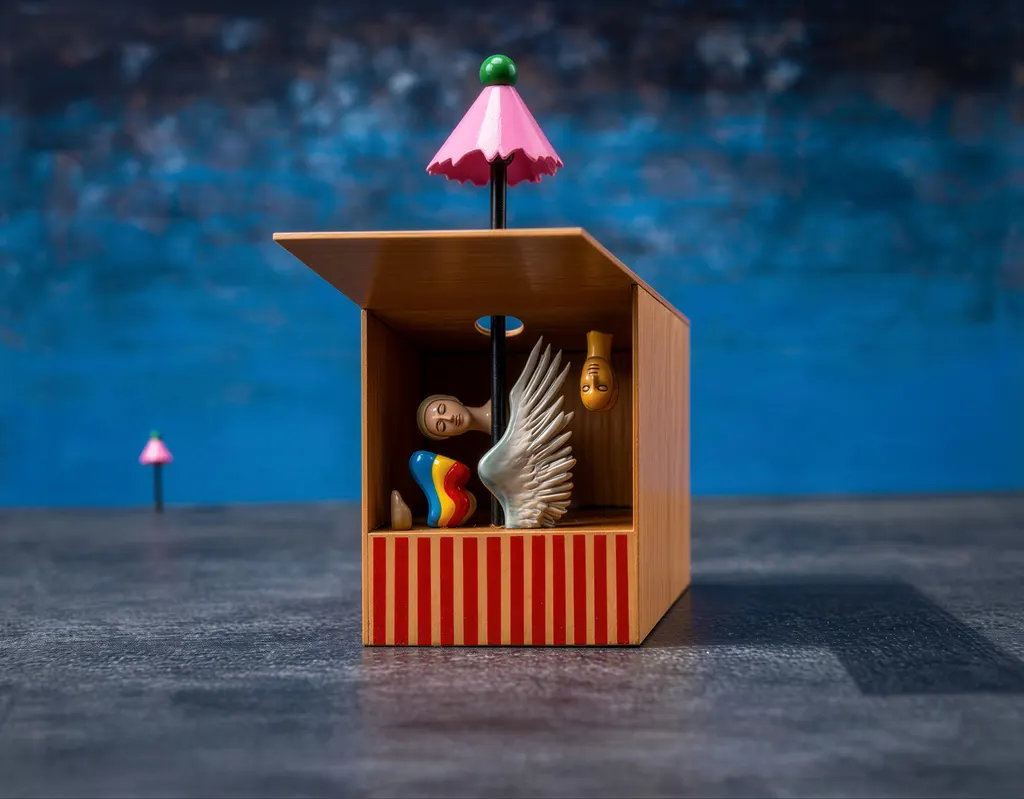 「歳の市の小屋」 エドガー・エンデ （1957年）&nbsp;-&nbsp;AI加工 フィギュア風