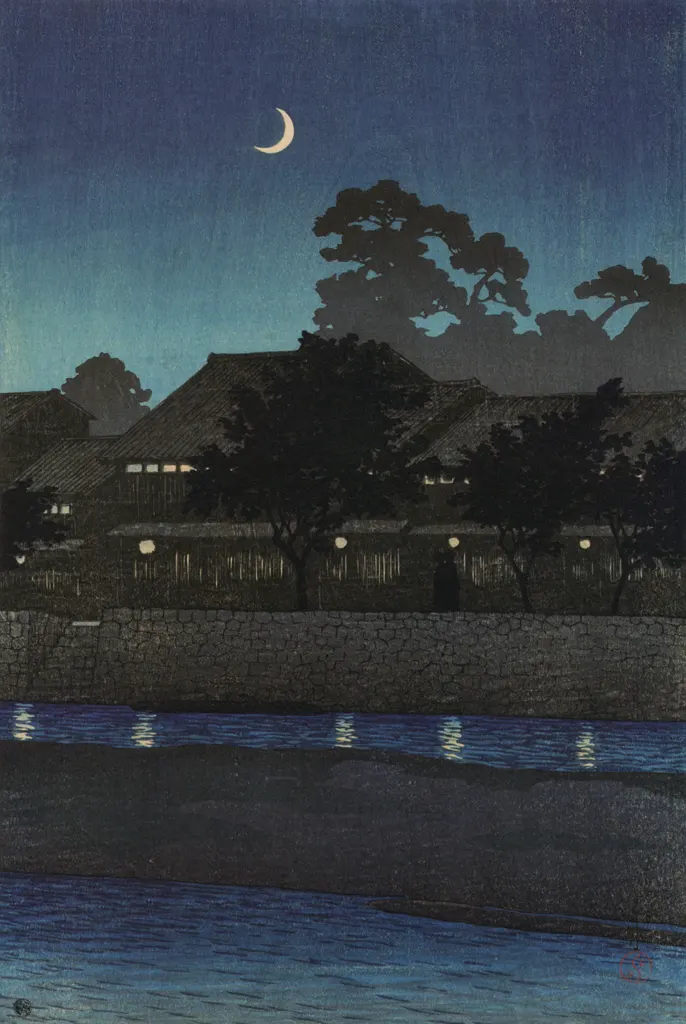「旅みやげ 第一集 金沢 ながれのくるわ」 川瀬巴水 （1920年）&nbsp;-&nbsp;川瀬巴水作品集より