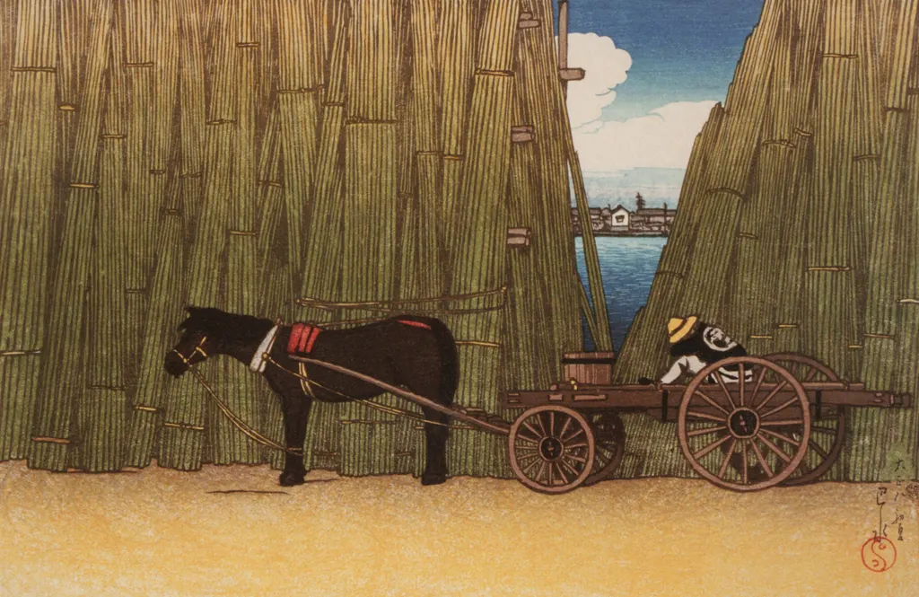 「東京十二題 こま形河岸」 川瀬巴水 （1919年）&nbsp;-&nbsp;川瀬巴水作品集より