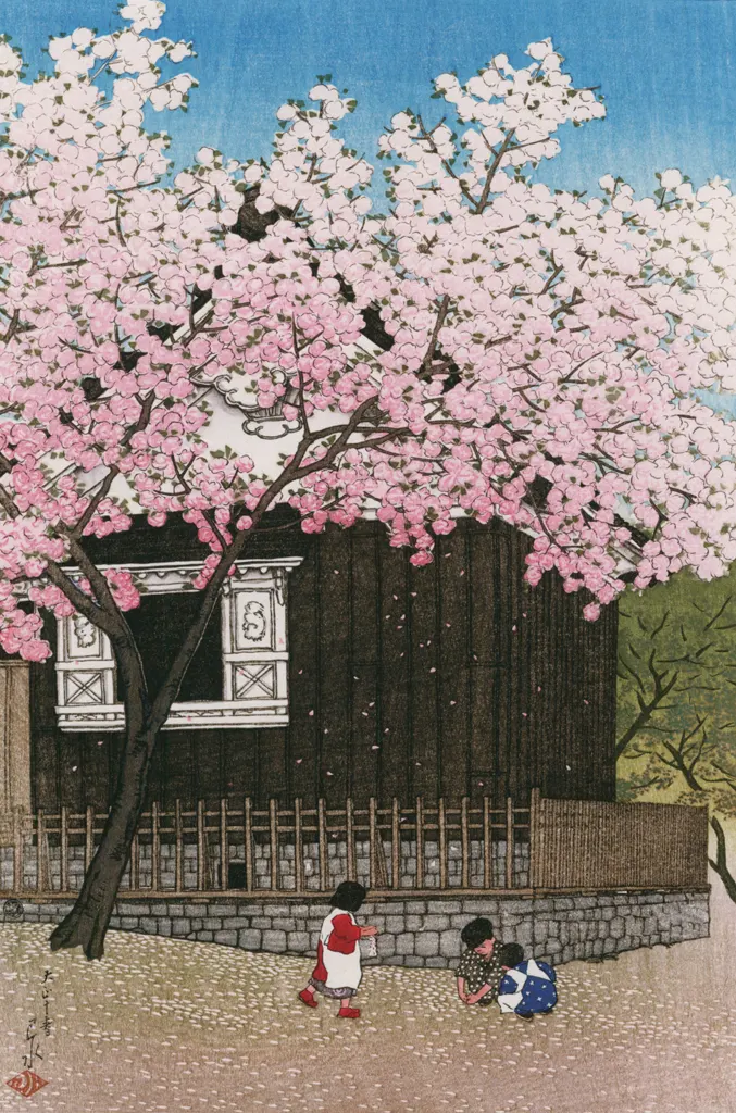 「東京十二題 春のあたご山」 川瀬巴水 （1921年）&nbsp;-&nbsp;川瀬巴水作品集より