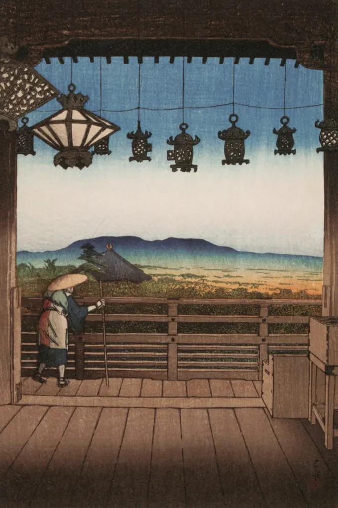 「旅みやげ 第二集 奈良二月堂」 川瀬巴水 （1921年）&nbsp;-&nbsp;川瀬巴水作品集より